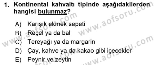 Menü Yönetimi Dersi 2021 - 2022 Yılı (Vize) Ara Sınav Soruları 1. Soru