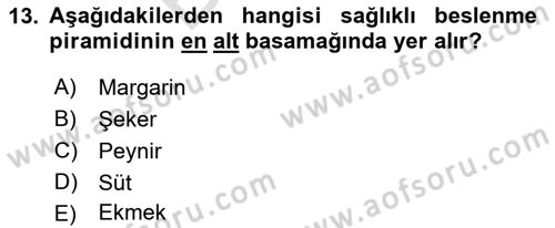 Menü Yönetimi Dersi 2021 - 2022 Yılı (Final) Dönem Sonu Sınav Soruları 13. Soru