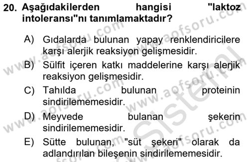 Menü Yönetimi Dersi 2021 - 2022 Yılı (Final) Dönem Sonu Sınav Soruları 20. Soru