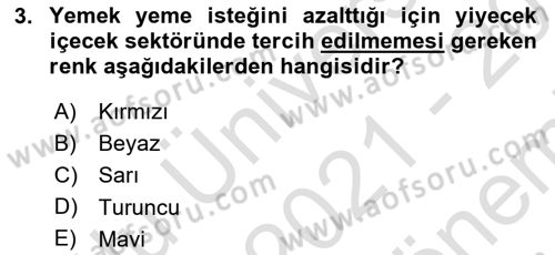 Menü Yönetimi Dersi 2021 - 2022 Yılı (Final) Dönem Sonu Sınav Soruları 3. Soru