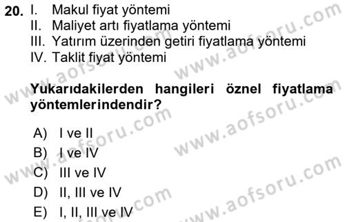Menü Yönetimi Dersi 2021 - 2022 Yılı Yaz Okulu Sınav Soruları 20. Soru