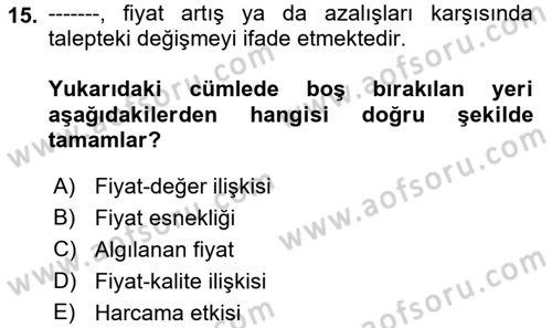 Menü Yönetimi Dersi 2022 - 2023 Yılı Yaz Okulu Sınav Soruları 15. Soru