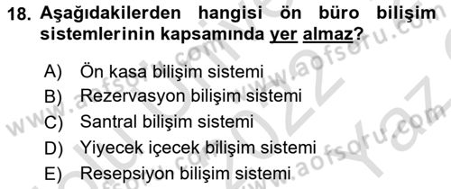 Menü Yönetimi Dersi 2022 - 2023 Yılı Yaz Okulu Sınav Soruları 18. Soru