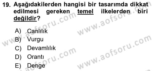 Menü Yönetimi Dersi 2023 - 2024 Yılı (Vize) Ara Sınav Soruları 19. Soru