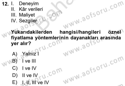 Menü Yönetimi Dersi 2023 - 2024 Yılı (Final) Dönem Sonu Sınav Soruları 12. Soru