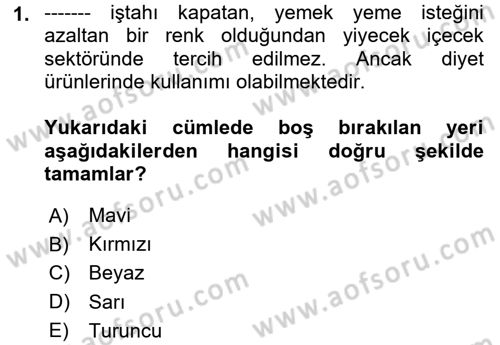 Menü Yönetimi Dersi 2023 - 2024 Yılı Yaz Okulu Sınav Soruları 1. Soru
