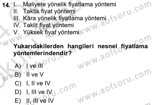 Menü Yönetimi Dersi 2023 - 2024 Yılı Yaz Okulu Sınav Soruları 14. Soru