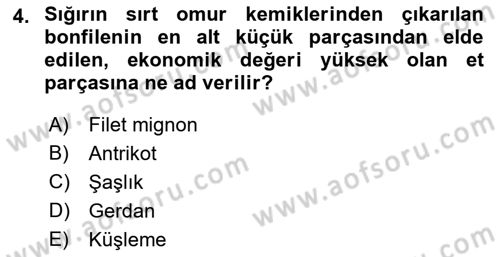Gastronomide Yeni Akımlar Dersi 2022 - 2023 Yılı Yaz Okulu Sınav Soruları 4. Soru