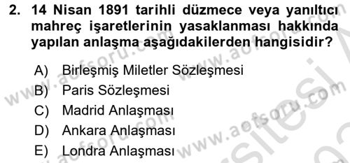 Gastronomide Yeni Akımlar Dersi 2023 - 2024 Yılı (Final) Dönem Sonu Sınav Soruları 2. Soru