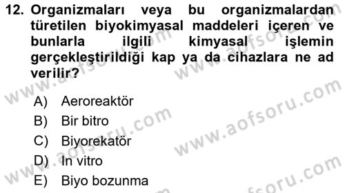 Gastronomide Yeni Akımlar Dersi 2023 - 2024 Yılı Yaz Okulu Sınav Soruları 12. Soru