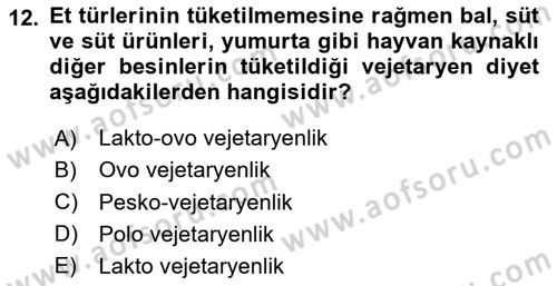 Gastronomide Yeni Akımlar Dersi 2024 - 2025 Yılı (Vize) Ara Sınav Soruları 12. Soru