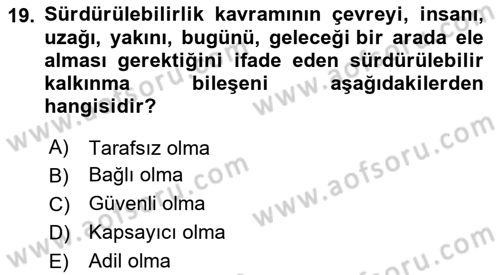 Gastronomide Yeni Akımlar Dersi 2024 - 2025 Yılı (Vize) Ara Sınav Soruları 19. Soru