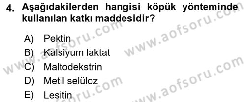 Gastronomide Yeni Akımlar Dersi 2024 - 2025 Yılı (Vize) Ara Sınav Soruları 4. Soru
