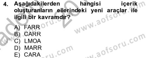 Temel Bilgi Teknolojileri 2 Dersi 2013 - 2014 Yılı (Vize) Ara Sınav Soruları 4. Soru