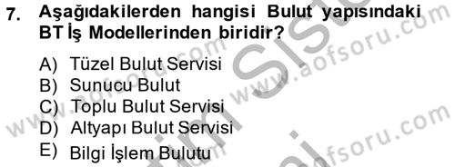 Temel Bilgi Teknolojileri 2 Dersi 2013 - 2014 Yılı (Final) Dönem Sonu Sınav Soruları 7. Soru