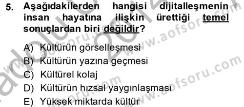Temel Bilgi Teknolojileri 2 Dersi 2014 - 2015 Yılı (Vize) Ara Sınav Soruları 5. Soru