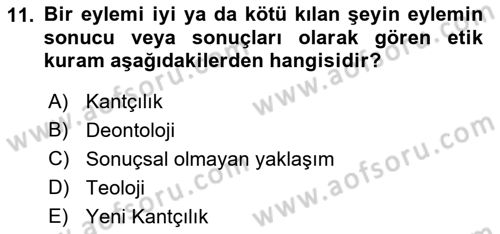 Temel Bilgi Teknolojileri 2 Dersi 2017 - 2018 Yılı (Vize) Ara Sınav Soruları 11. Soru