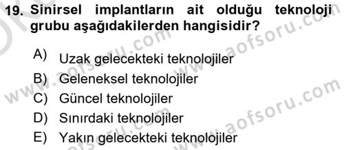 Temel Bilgi Teknolojileri 2 Dersi 2020 - 2021 Yılı Yaz Okulu Sınav Soruları 19. Soru