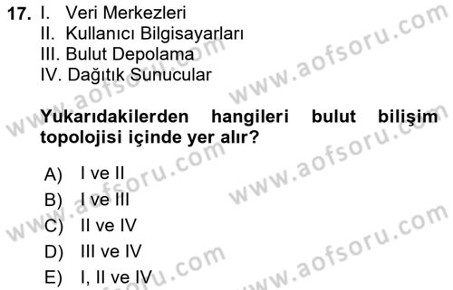 Temel Bilgi Teknolojileri 2 Dersi 2022 - 2023 Yılı Yaz Okulu Sınav Soruları 17. Soru
