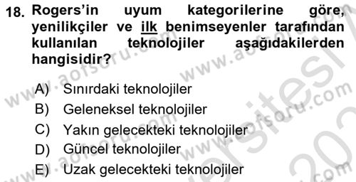 Temel Bilgi Teknolojileri 2 Dersi 2022 - 2023 Yılı Yaz Okulu Sınav Soruları 18. Soru