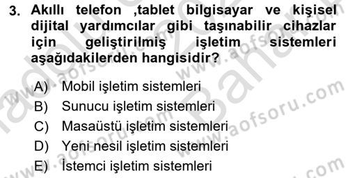 Temel Bilgi Teknolojileri 2 Dersi 2024 - 2025 Yılı (Vize) Ara Sınav Soruları 3. Soru