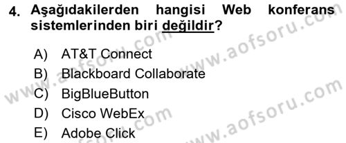 Temel Bilgi Teknolojileri 2 Dersi 2024 - 2025 Yılı (Vize) Ara Sınav Soruları 4. Soru