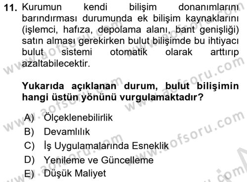 Temel Bilgi Teknolojileri 2 Dersi 2024 - 2025 Yılı (Final) Dönem Sonu Sınav Soruları 11. Soru