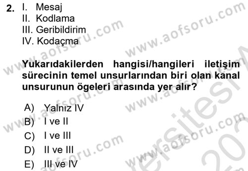 Temel Bilgi Teknolojileri 2 Dersi 2024 - 2025 Yılı (Final) Dönem Sonu Sınav Soruları 2. Soru