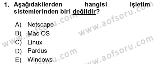 Temel Bilgi Teknolojileri 2 Dersi 2024 - 2025 Yılı Yaz Okulu Sınav Soruları 1. Soru