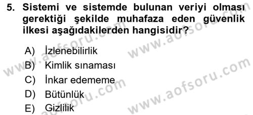 Temel Bilgi Teknolojileri 2 Dersi 2024 - 2025 Yılı Yaz Okulu Sınav Soruları 5. Soru