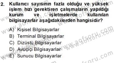 Bilgisayar 1 Dersi 2013 - 2014 Yılı (Vize) Ara Sınav Soruları 2. Soru