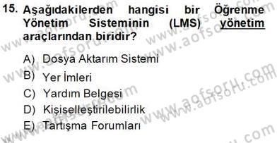 Bilgisayar 1 Dersi 2013 - 2014 Yılı (Final) Dönem Sonu Sınav Soruları 15. Soru