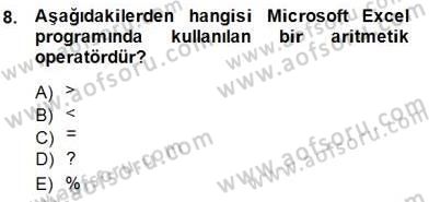 Bilgisayar 1 Dersi 2013 - 2014 Yılı (Final) Dönem Sonu Sınav Soruları 8. Soru