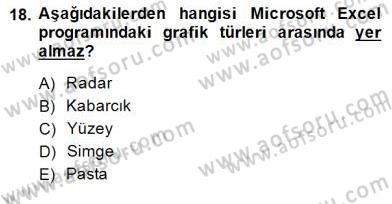 Bilgisayar 1 Dersi Ara Sınavı Deneme Sınav Soruları 18. Soru