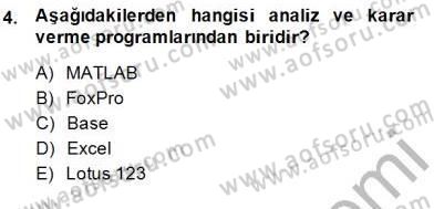 Bilgisayar 1 Dersi 2014 - 2015 Yılı (Vize) Ara Sınav Soruları 4. Soru