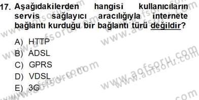 Bilgisayar 1 Dersi 2014 - 2015 Yılı (Final) Dönem Sonu Sınav Soruları 17. Soru