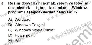 Bilgisayar 1 Dersi 2014 - 2015 Yılı (Final) Dönem Sonu Sınav Soruları 4. Soru