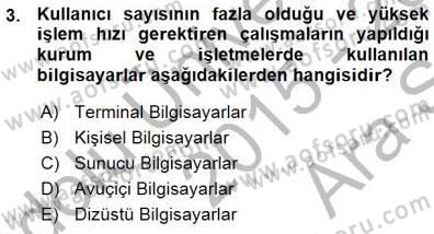 Bilgisayar 1 Dersi 2015 - 2016 Yılı (Vize) Ara Sınavı 3. Soru