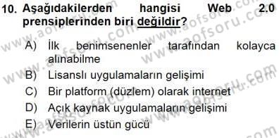 Bilgisayar 1 Dersi 2015 - 2016 Yılı (Final) Dönem Sonu Sınav Soruları 10. Soru