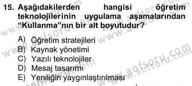 Bilgisayar 2 Dersi 2012 - 2013 Yılı (Vize) Ara Sınav Soruları 15. Soru