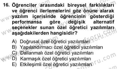 Bilgisayar 2 Dersi 2012 - 2013 Yılı (Vize) Ara Sınav Soruları 16. Soru