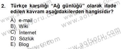 Bilgisayar 2 Dersi 2012 - 2013 Yılı (Final) Dönem Sonu Sınav Soruları 2. Soru