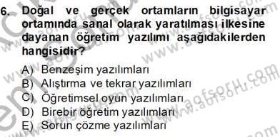 Bilgisayar 2 Dersi 2012 - 2013 Yılı (Final) Dönem Sonu Sınav Soruları 6. Soru
