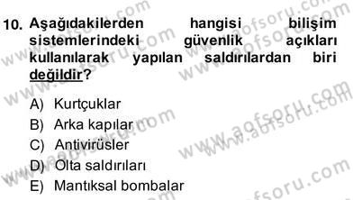 Bilgisayar 2 Dersi 2013 - 2014 Yılı (Vize) Ara Sınav Soruları 10. Soru