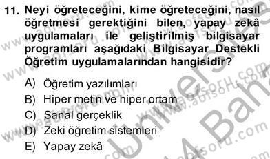 Bilgisayar 2 Dersi 2013 - 2014 Yılı (Vize) Ara Sınav Soruları 11. Soru