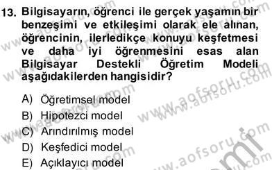 Bilgisayar 2 Dersi 2013 - 2014 Yılı (Vize) Ara Sınav Soruları 13. Soru