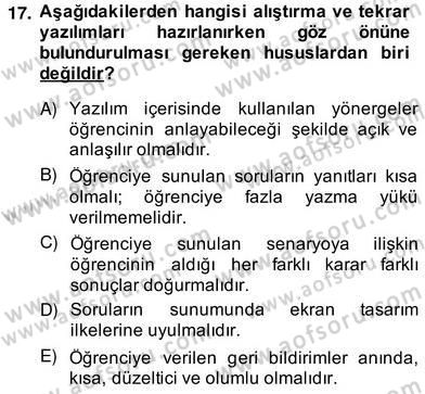 Bilgisayar 2 Dersi 2013 - 2014 Yılı (Vize) Ara Sınav Soruları 17. Soru