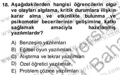 Bilgisayar 2 Dersi 2013 - 2014 Yılı (Vize) Ara Sınav Soruları 18. Soru