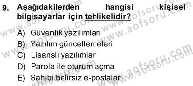 Bilgisayar 2 Dersi 2013 - 2014 Yılı (Vize) Ara Sınav Soruları 9. Soru