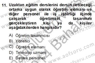 Bilgisayar 2 Dersi 2013 - 2014 Yılı (Final) Dönem Sonu Sınav Soruları 11. Soru